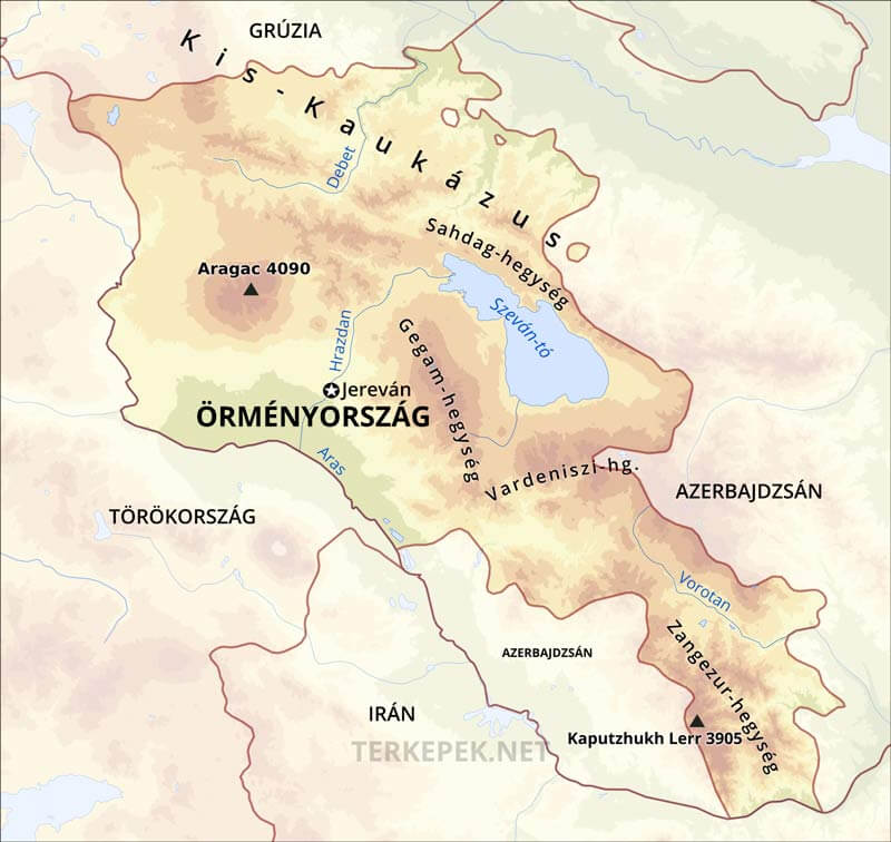 Örményország térkép
